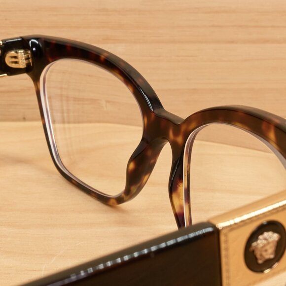 Versace MOD. 3294 108 Eyeglasses / Havana Tortoise Frame / Gold Medusa - Picture 10 of 10